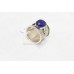 Sterling silver 925 Women's blue lapis lazuli stone ring size 13 P 449